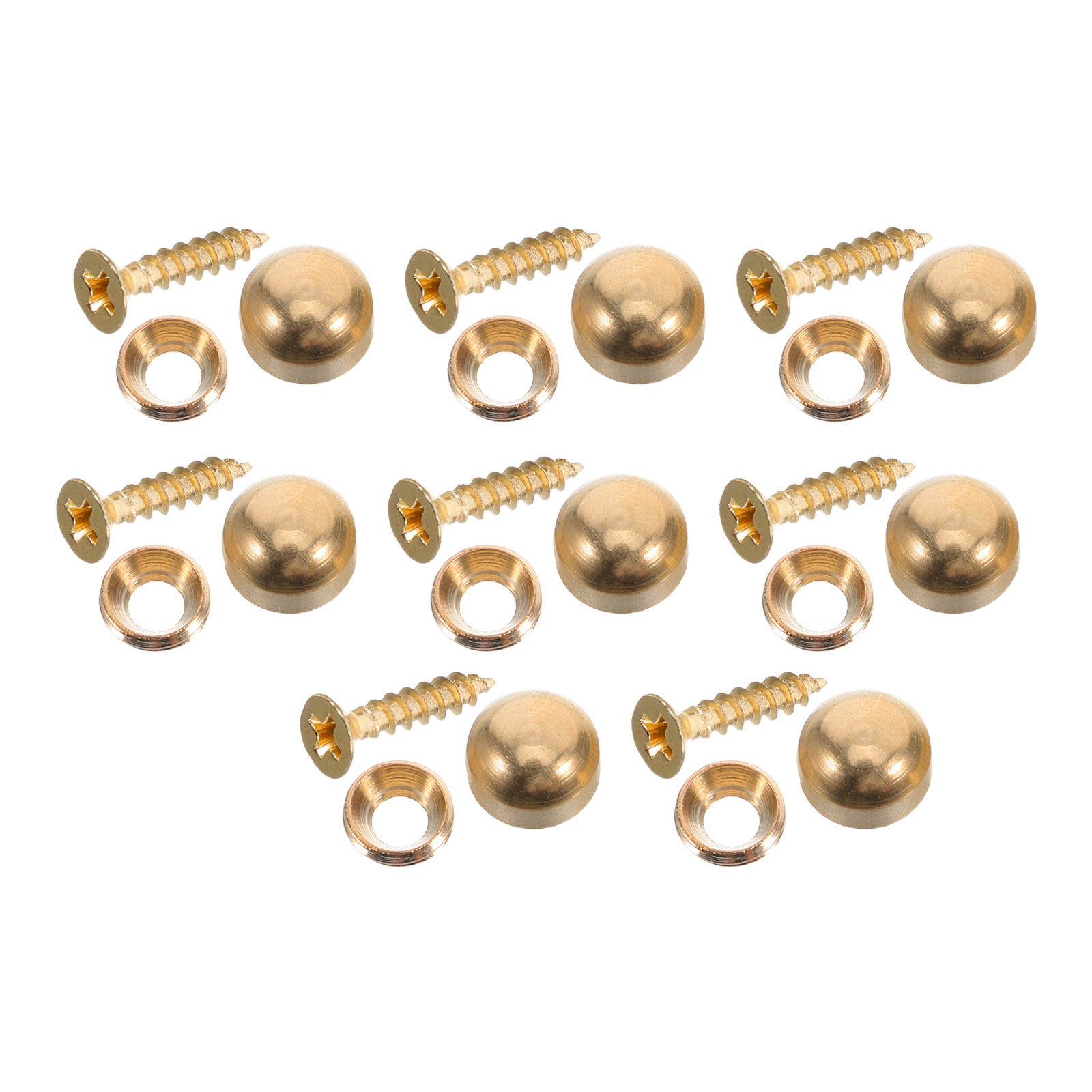 Furniture Upholstery Hardware - 16 Tornillos Autorroscantes con Tapas Decorativas