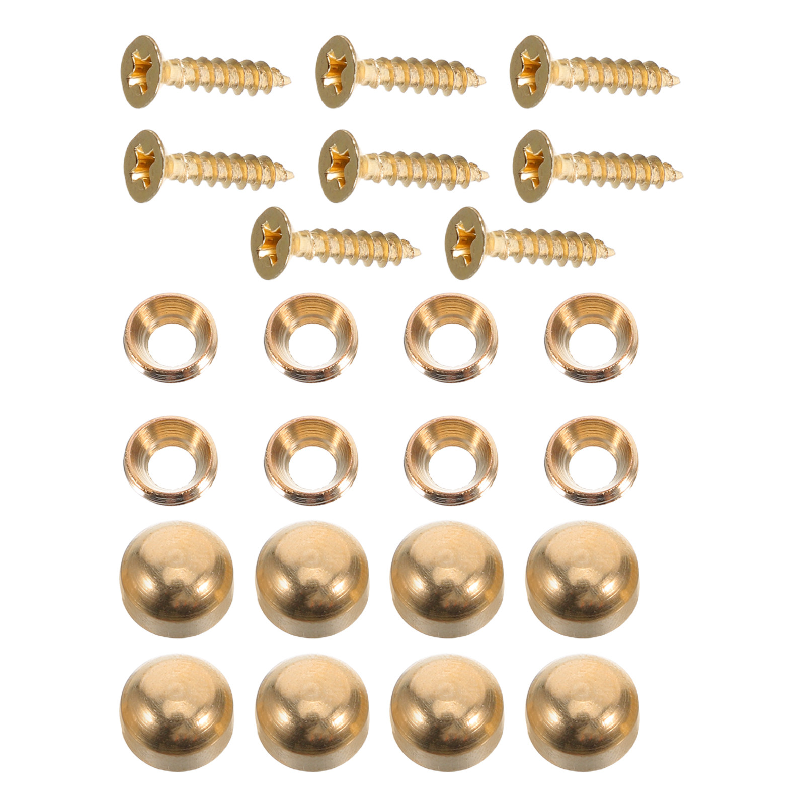 Furniture Upholstery Hardware - 16 Tornillos Autorroscantes con Tapas Decorativas