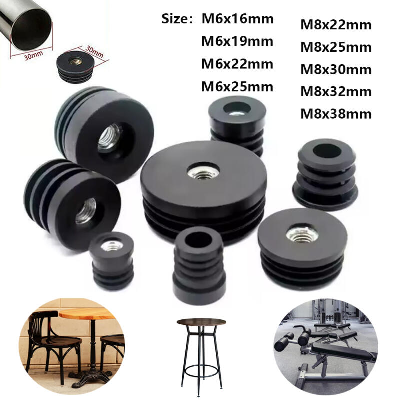 4/8/12PCS Tapones Redondos Neg - Furniture Hardware Connectors reseña y precio
