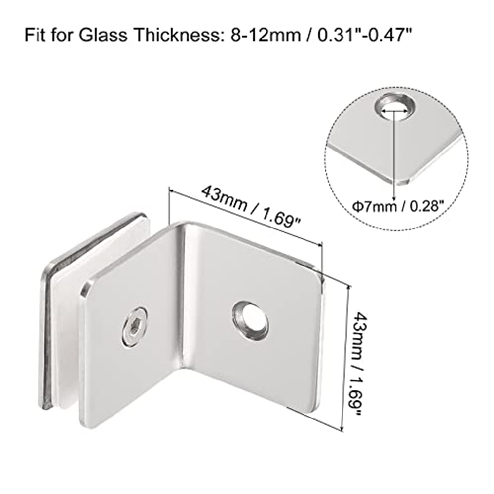 Acero inoxidable 90 °   Clips  - Furniture Hardware Connectors reseña y precio