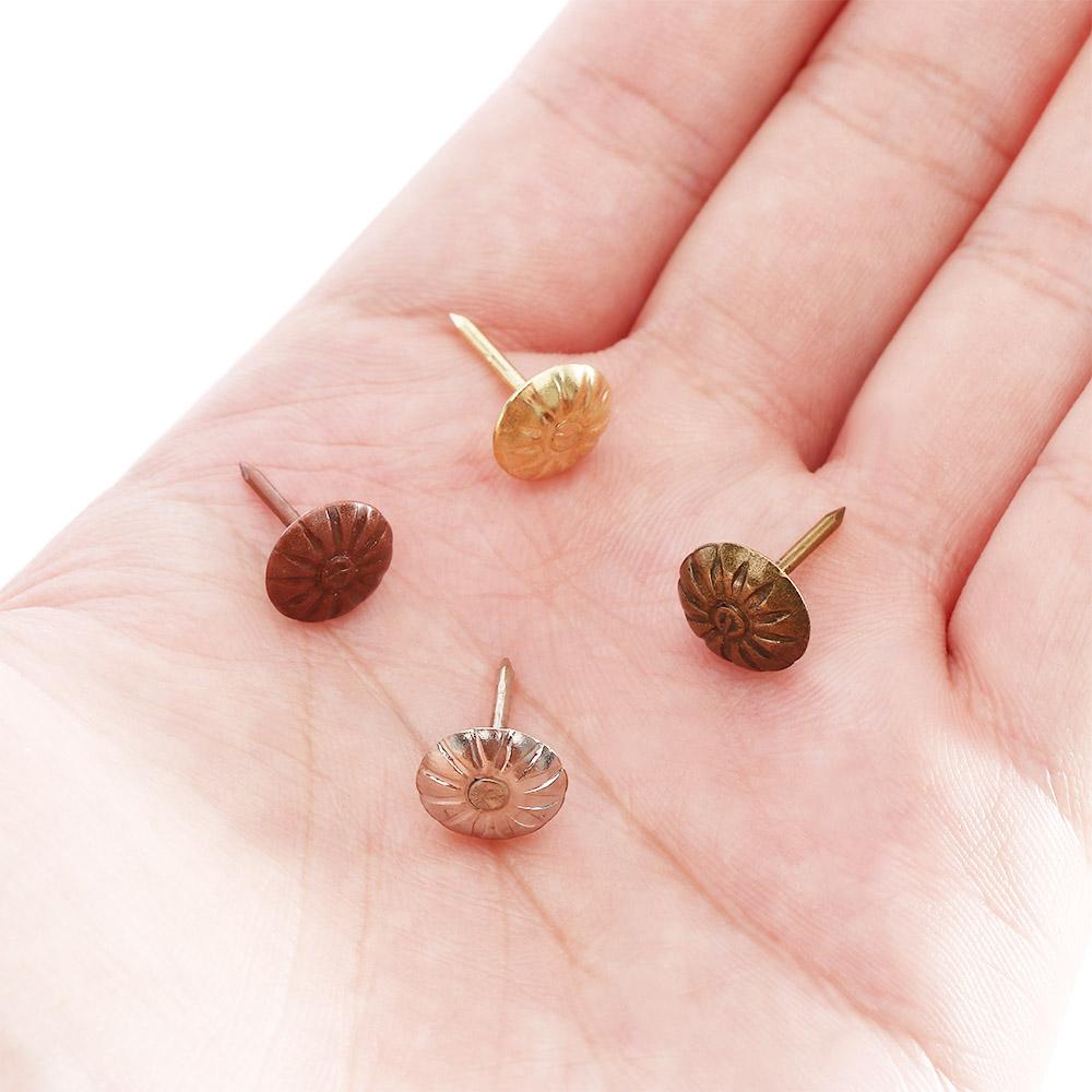 Clavos decorativos de latón co - Furniture Upholstery Hardware reseña y precio