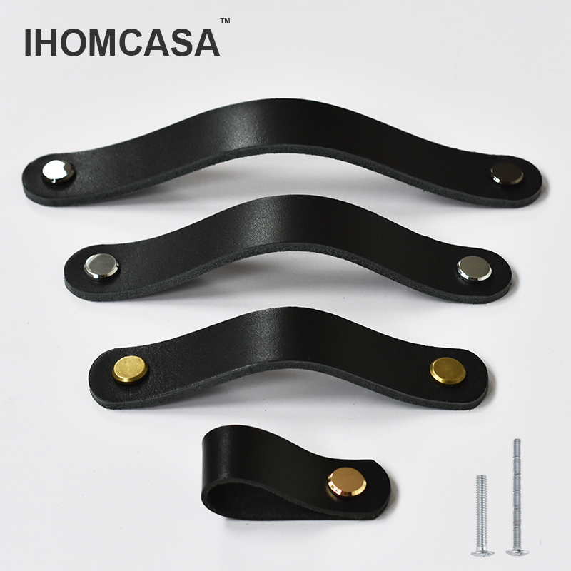 IHOMCASA-perillas de cuero neg - Restoration Hardware Furniture Used reseña y precio