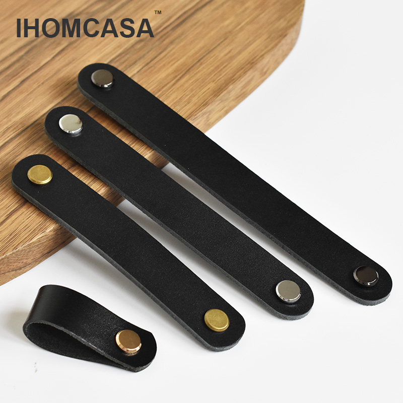 IHOMCASA-perillas de cuero neg - Restoration Hardware Furniture Used reseña y precio