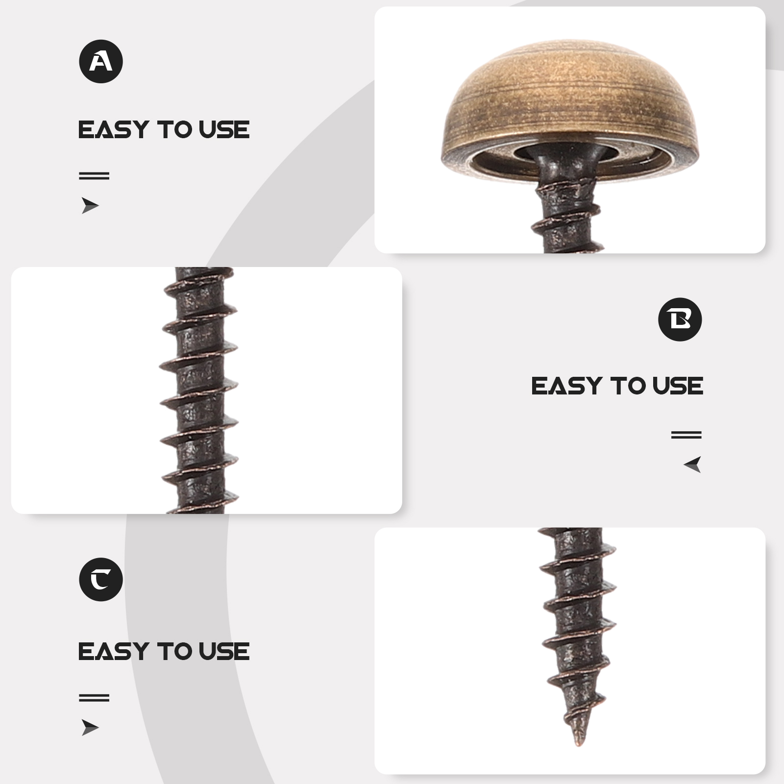 8 Uds. Tornillos de latón de 1 - Furniture Upholstery Hardware reseña y precio